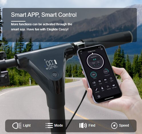 eleglide scooter- smart App and smart control