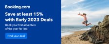 Save at least 15% with Early 2023 Deals from Booking